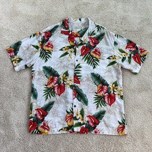 Milson Mens Shirt 2XL Hawiian Beach Aloha Short Sleeve Floral Button Down Casual